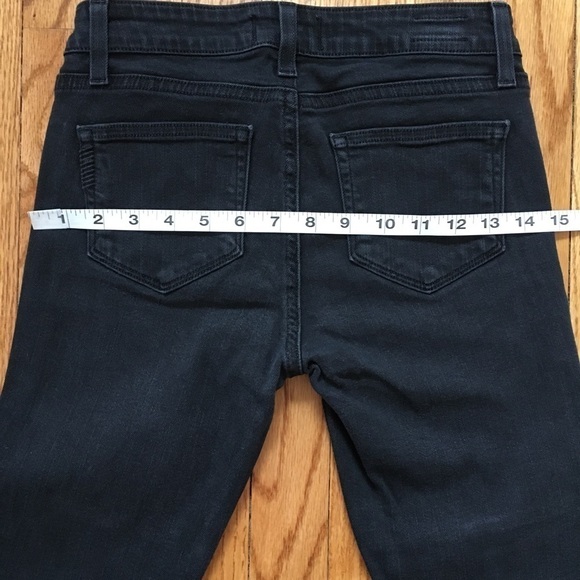 Paige Low Waist Deep Black Skinny Jeans Size 25 - Picture 10 of 15